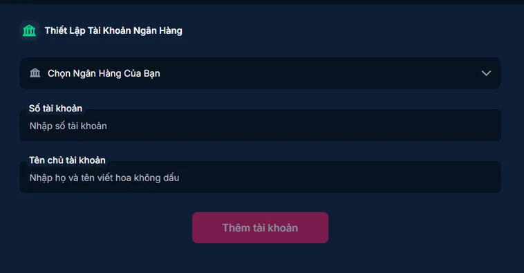 Hướng dẫn liên kết tài khoản ngân hàng an toàn tiện lợi.